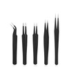5 Stück Pinzetten Set,Gebogener Spitze Pinzette,Präzisions Antistatisch Reparatur,Perlen Pinzette, Für