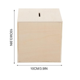 Milisten 3pcs Wooden Piggy Banks DIY Money Boxes for Kids and Teens