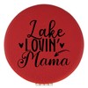 Enthoozies Lake Lovin Moma Red 2.5" Diameter Laser Engraved Leatherette