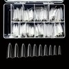 VIVACE Clear Long Stiletto 500pcs Artificial Fake Gel Nail Tips,10