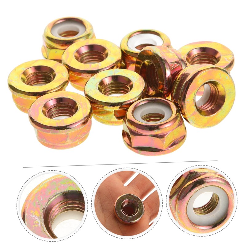 CAXUSD 3sets 10pcs Lawn Mower Blade Nut Durable Grass Trimmer