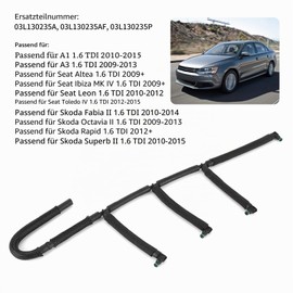 Fuel Return Line, High-Quality Rubber Fuel Return Line Kit, Injector Nozzles, Return Line Kit for MK IV 1 6 TDI 2009+