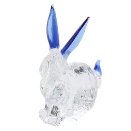 Benytro Crystal Rabbit Glass Art Statue Crystal Rabbit Decorative Jewelry Collection Glass Home Desktop Simulated Animal Decorative Jewelry Gift for Mom, Home Decoration Ornament(blue)