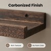 Z metnal Mini Floating Shelves, Small Natural Wooden Display Wall