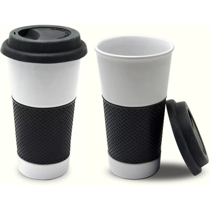 Liquid Logic Commuter Single Wall Ceramic 16oz Tumbler w/Silicone Sleeve