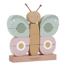 Little Dutch 7092 FSC Wooden Stacking Game Butterfly Flowers & Butterflies