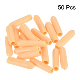 QUARKZMAN 50 Stück Runde Gummikappen 1/8" (2,5 mm) Beige Vinyl Abdeckung Schraubengewinde Schutzkappen