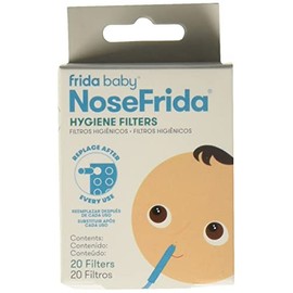 Frida Baby Filtros Higiénicos para NoseFrida, 1 paquete con 20 filtros, Azul, 1 unidad