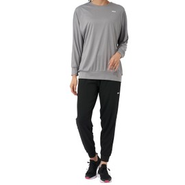 Fila 312060 Women's Fitness Wear, Sportswear, Top and Bottom Set, gray
