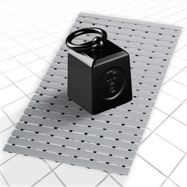 AceOrbit 32 x 17 Inch Weighted Non Slip Bathtub Mat, Textured TPE Bath Mat for Textured Bathtub and Shower Surfaces, Without Suction Cups | Doesn't Float, Works on Tile and Stone