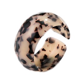 COLORFUL BLING Acrylic Tortoise Shell Wide Open Cuff Bangle Adjustable Acetate Mottled Leopard Print Statement Bracelet Jewelry for Women Female, 8 5 inch, Resin, acrylic
