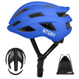 NTGBV Adult Bike Helmet for Men/Women with Helmet Bag 2 Removable Moisture-Wicking Liners Adjustable Dial Comfort Fit Lightweight Shockproof CPSC 1203 Safety Certified for Road-Ready/Urban-Commute/MTB