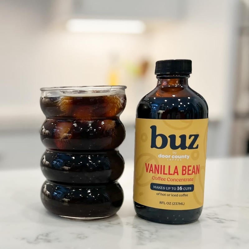 buz Vanilla Bean Flavored Coffee Concentrate, 8oz Bottle