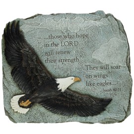 Joseph's Studio by Roman Inc., EAGLES WINGS GARDEN STONE, Garden Collection, Religious Statue, Holy Family, Memorial, Angel, Patron Saint, Garden Décor (11x12x2)