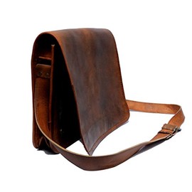 15" Inch Leather Messenger Bag | Business Leather Laptop Bag | Vintage Crossbody Handmade Bag | for Men & Women by Indian Hando Art