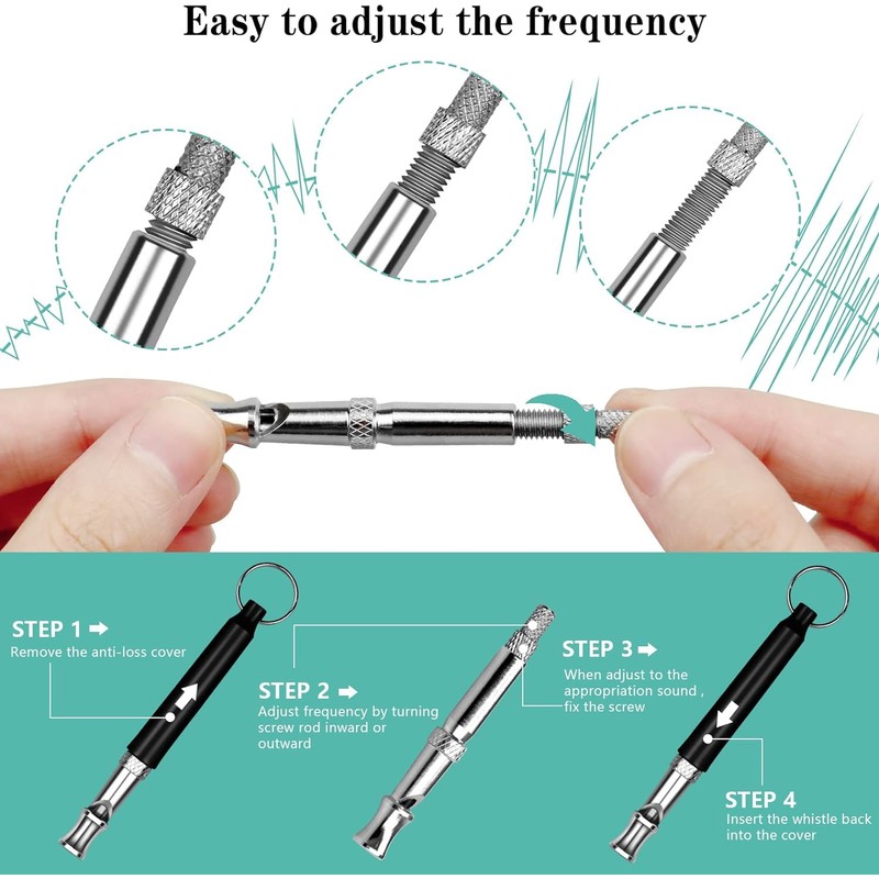 UAOOK 2 Pack Dog Whistle, Dog Whistles for Recall, Ultrasonic