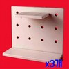 Pegboard DIY Block Assembly Shelf (White) 3-pack