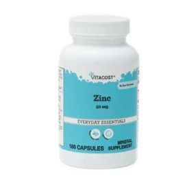 Vitacost Zinc ( zinc gluconate)  50mg 180 capsules 10/2026