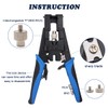 Delgada Coax Cable Crimper, 3 in 1 Multifunctional Compression Adjustable