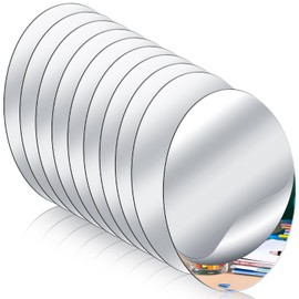 Dandat Dandat 10 Pcs Small Mirror for Kids 4 x 6 Inch Oval Shatter Proof Toddler Plastic Mirror for Classroom Decoration Bath DIY (Classic Color)