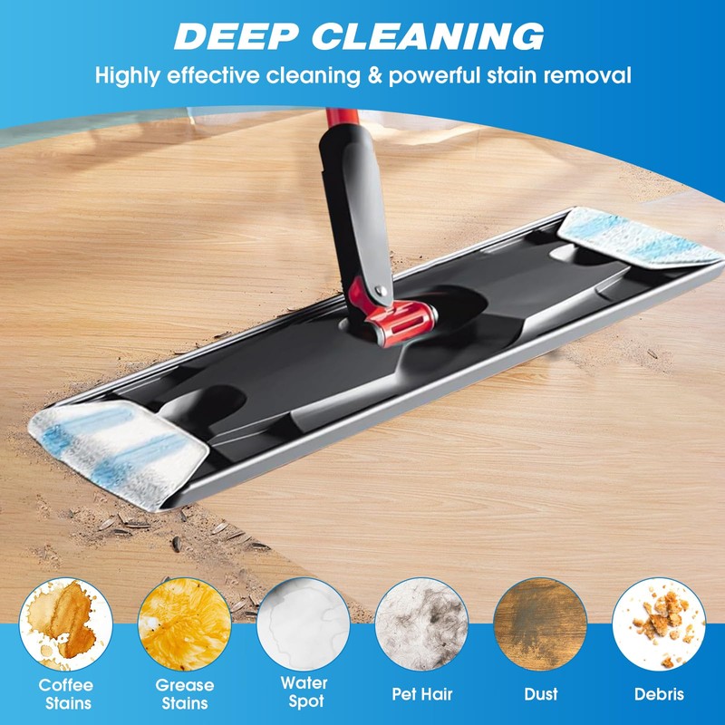 Reusable Microfiber Mop Pads Compatible with O Cedar H2prO Flat