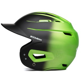 Boombah DEFCON Metallic Fade Batting Helmet Sleek Profile NOSCAE Black/Metallic Lime Green - Size Senior 7" - 7 3/4"