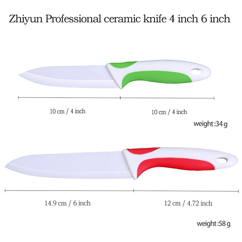 2 PCS Professional Ceramic knife 6”Meat knife 4” Fruit Knife,Kitchen