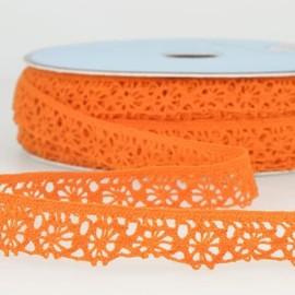 Coloured Lace Trim - Orange - 2.5cm
