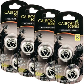 California Scent Vent Clip Car Air Freshener For Long-Lasting Scents and Odor Neutralizer For Your Car (Ice)