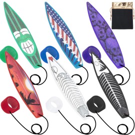 LA KEN DU Finger Surfboard for Car Ride, 6PCS Mini Surfboard for Kids-Wind Surfboard Fingerboard for Car Window (6 Colors with Receive Bag)