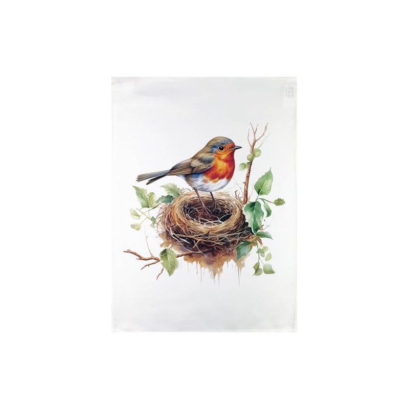 Half a Donkey Robins Nest large cotton tea towel
