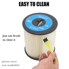 8106-01 Central Vac Filter Replacement Compatible with Dirt Devil CV2000 CV2200 CV2600, 7 inch Central Vacuum Cleaner Filter Compatible with Vacuflo FC300 FC520 FC530 FC550 FC610