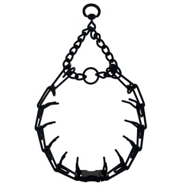 ChampWei Adjustable Dog Ｎo Pull Ｃollar for Small Medium Large Dogs (Matte Black, XL)