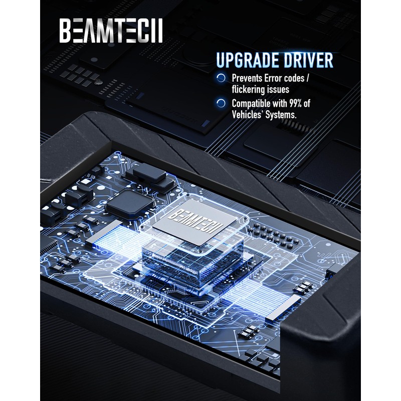 BEAMTECH H13 Bulbs, 900% Brighter Canbus Ready Light or Fog