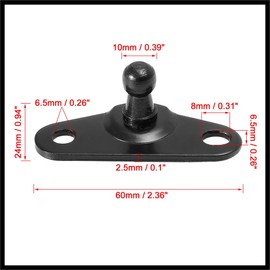 Hihaha 4pcs 10mm Auto Ball Studs Mounting Brackets for Gas Struts Shocks Durable Material