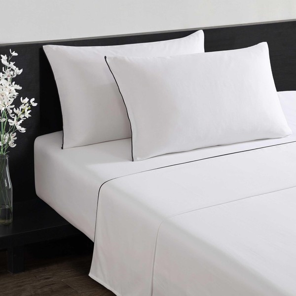 Vera Wang - Queen Sheet Set, Luxury Sateen Cotton Bedding,