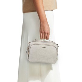 Multi Pockets Crossbody Purse for Women Small Cross Body Bag Soft Leather Shoulder Handbag with Top-Handle