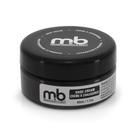 M&B Shoe Cream, Shoe Polish for Leather Shoes, Leather Conditioner for Shoes, Shoe Accessories, Black, 1.7 oz.