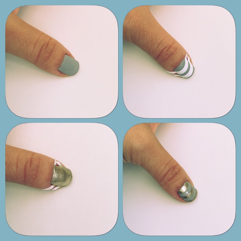 AllyDrew 10 Sheets Chevron Nail Art, Nail Stencil Guide Stickers,