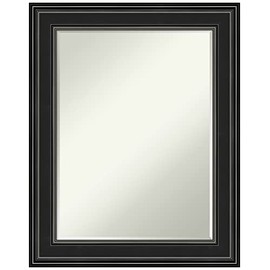 Amanti Art Ivory Bathroom Mirror for Over Sink, 29x23 Regal Birch Cream Rectangle Vanity Mirror, Medium Traditional Frame, Hangs Horizonally and Vertically, Bathroom Wall Decor, Petite Bevel Edge