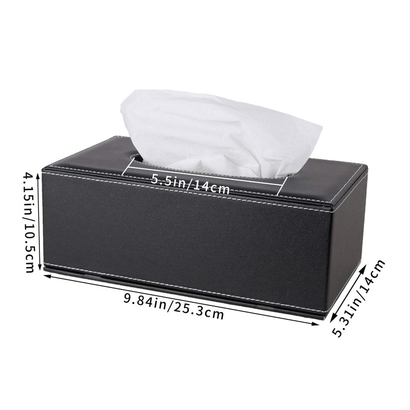 Tissue Box Holder, Leather Tissue Box Cover, Modern Rectangular Tissue