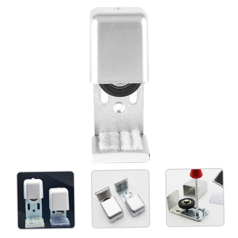 WOONEKY Adjustable Door Floor Guide Easy Install Sliding Door Stopper