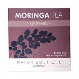 Natur Boutique Organic Moringa Tea Sachets, Pack of 3, 60-Count
