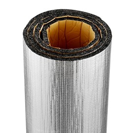 VEVOR Reflective Insulation Roll, XPE Foam Core Radiant Barrier, 10.3 mm 40 in x 5 ft, Aluminum Foil Foam Core Heat Reflective Shield, Thermal Insulation Roll for Garage Door Window RV Roof