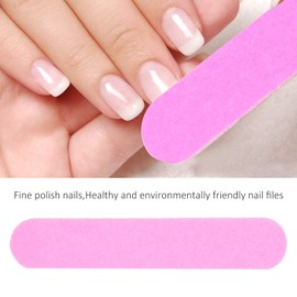 Limas de uñas desechables, 100 archivos de uñas desechables Limas para Uñas de Doble Cara Set Gel Acrílico Limas Limas uñas con Lavable Para una manicura y pedicura suave y agradable(Rosado)