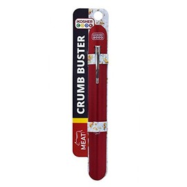 Meat Red Crumb Buster – Quick and Efficient Metal Crumb Remover – Dust of Tables and Countertops for Quick Cleaning - Color Coded Kitchen Tools by The Kosher Cook
