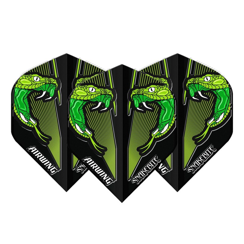 RED DRAGON Airwing Unique Moulded Peter Wright Snakebite Green V-Standard