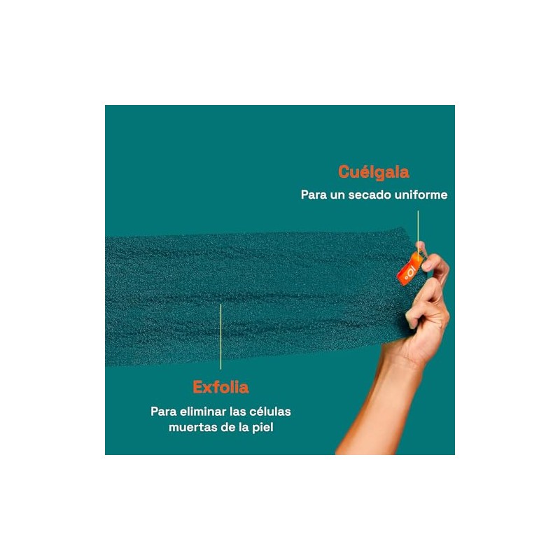 2 PACK Esponja Exfoliadora y Toalla Strech Exfoliante, Esponja Suave,