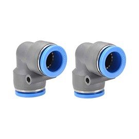 sourcing map Elbow Push to Connect Air Fittings 16mm Tube OD Pneumatic Quick Release Connectors Grey 2Pcs
