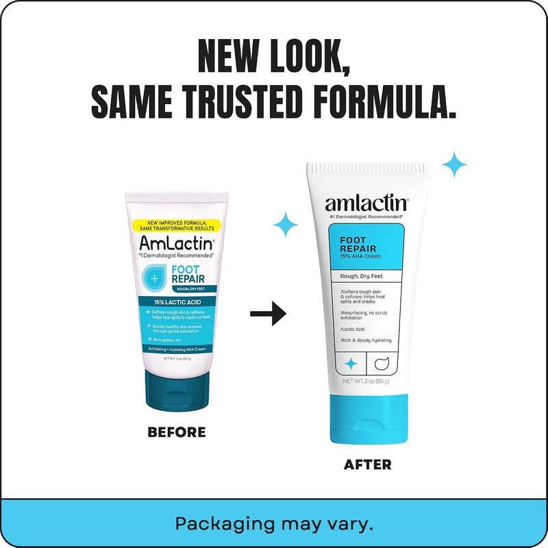 AmLactin Foot Repair Cream - Therapeutic Foot Cream for Dry